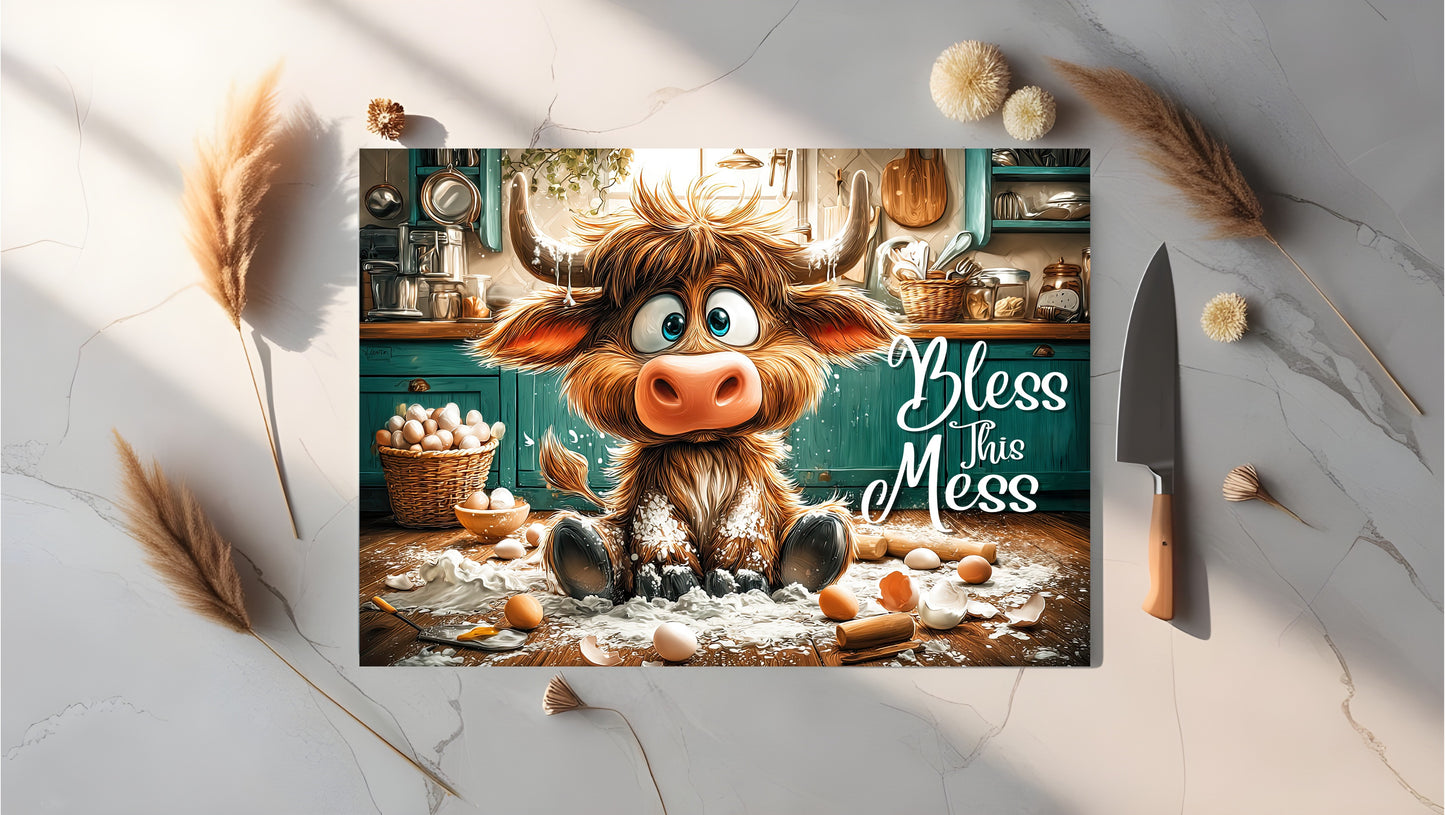 A4 Glass Sublimated Chopping Board