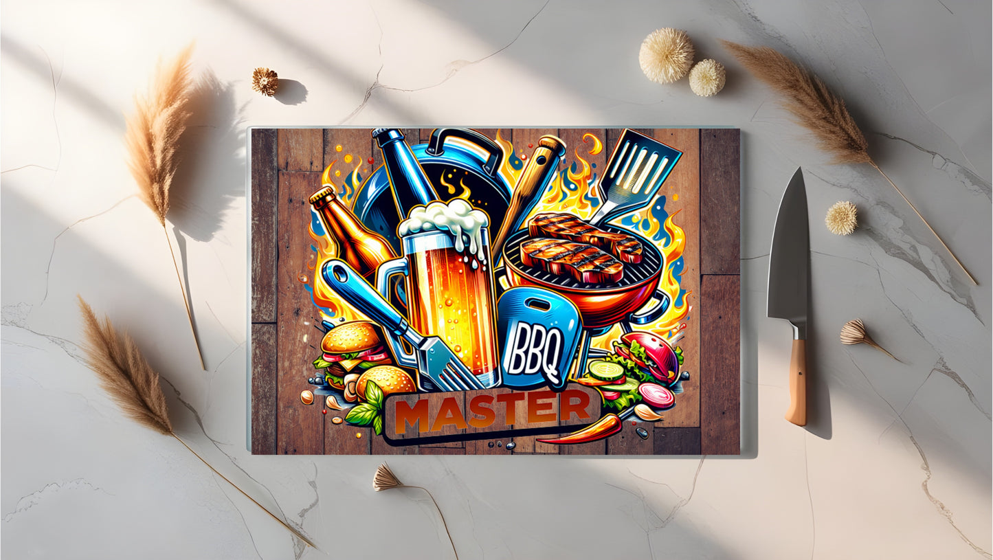 A4 Glass Sublimated Chopping Board