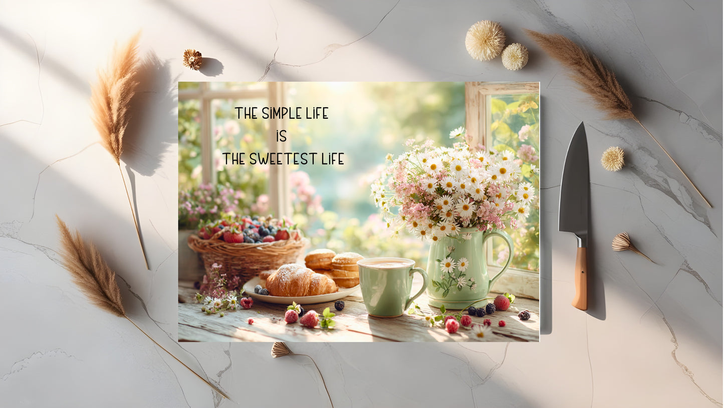 A4 Glass Sublimated Chopping Board