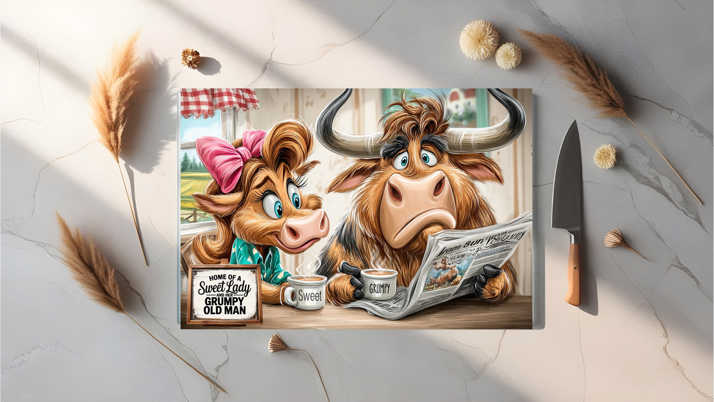 A4 Glass Sublimated Chopping Board