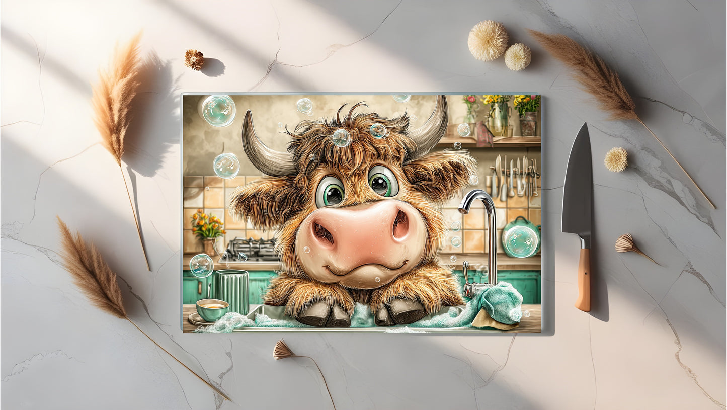 A4 Glass Sublimated Chopping Board