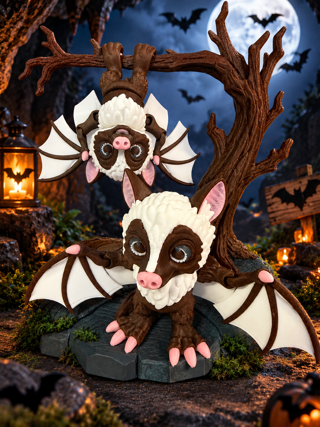 Bat figurine set