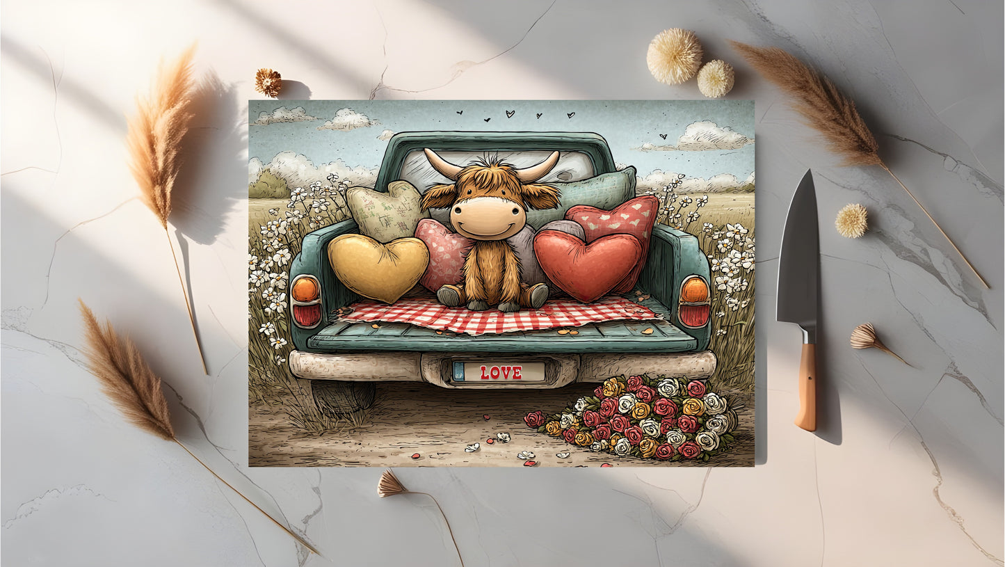 A4 Glass Sublimated Chopping Board