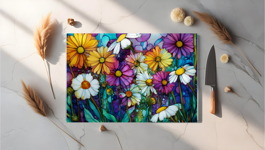 A4 Glass Sublimated Chopping Board