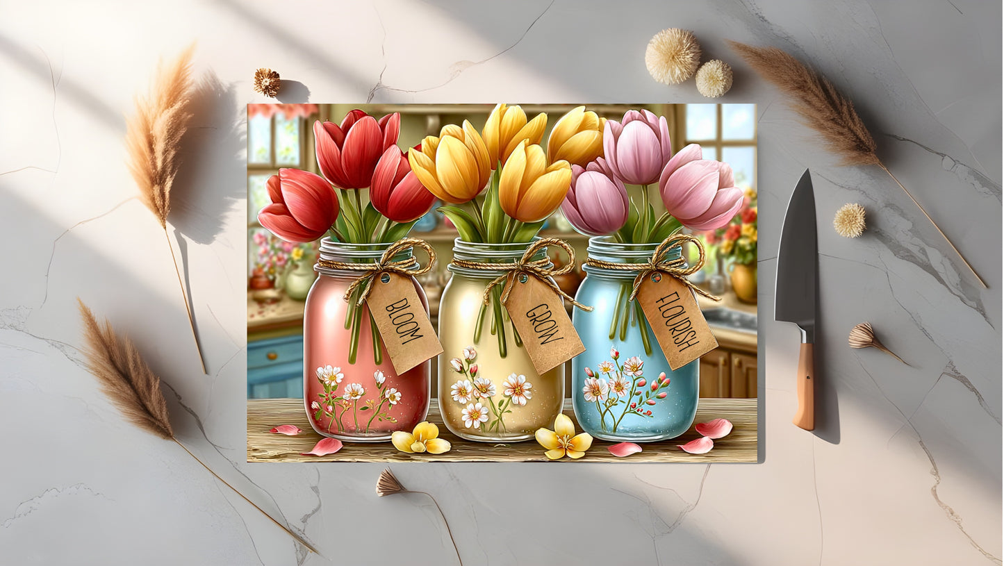 A4 Glass Sublimated Chopping Board