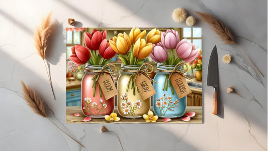 A4 Glass Sublimated Chopping Board