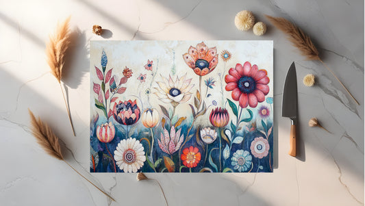 A4 Glass Sublimated Chopping Board