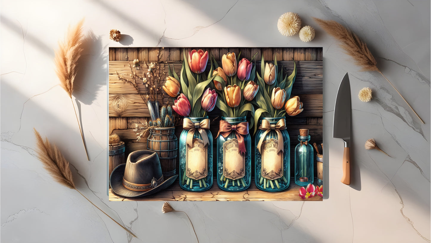 A4 Glass Sublimated Chopping Board