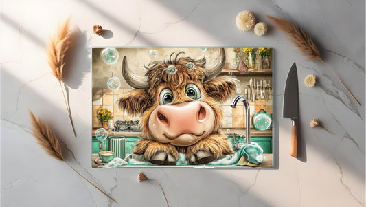 A4 Glass Sublimated Chopping Board